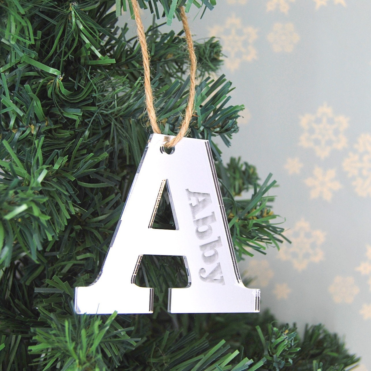 Personalized Letter Name Tags - Hanging Mirror Decorations