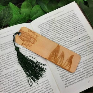 Azerbaijan Baku Flame Tower Laser Engraved Wooden Bookmark  - Bookworm - Reading Love