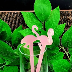 flamingo Cocktail/Drink Rührer 5er Set - Party Swizzler - Vögel!