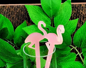 flamingo Cocktail/Drink Stirrers Set of 5 - Party Swizzlers - Birds!