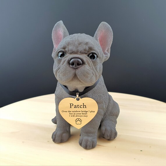 Frenchie Puppy Door Stop French Bulldog Black Patch Dog Doorstop 
