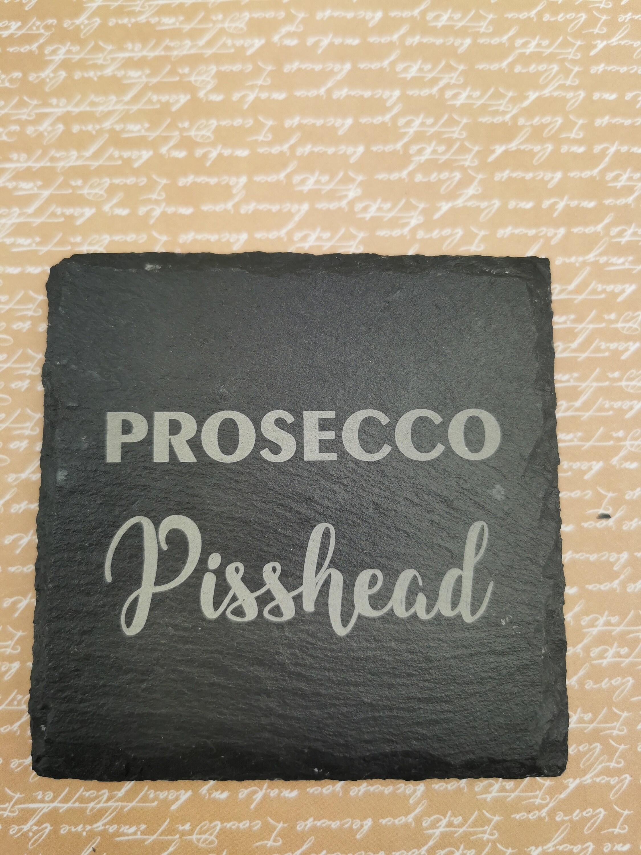 Slate Coaster Rude Prosecco Engraved Slate Coaster - Funny/adult/rude/cheeky Humorous Gift ...