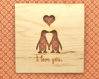 Biglietto d'auguri in legno - Biglietto d'auguri