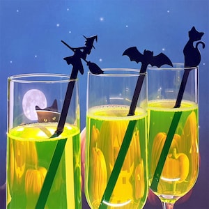 Halloween Themed Drink Stirrers Set of 6