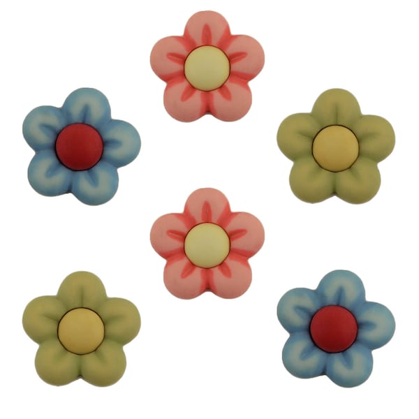 Multi Flowers - Bazooples - Buttons Galore