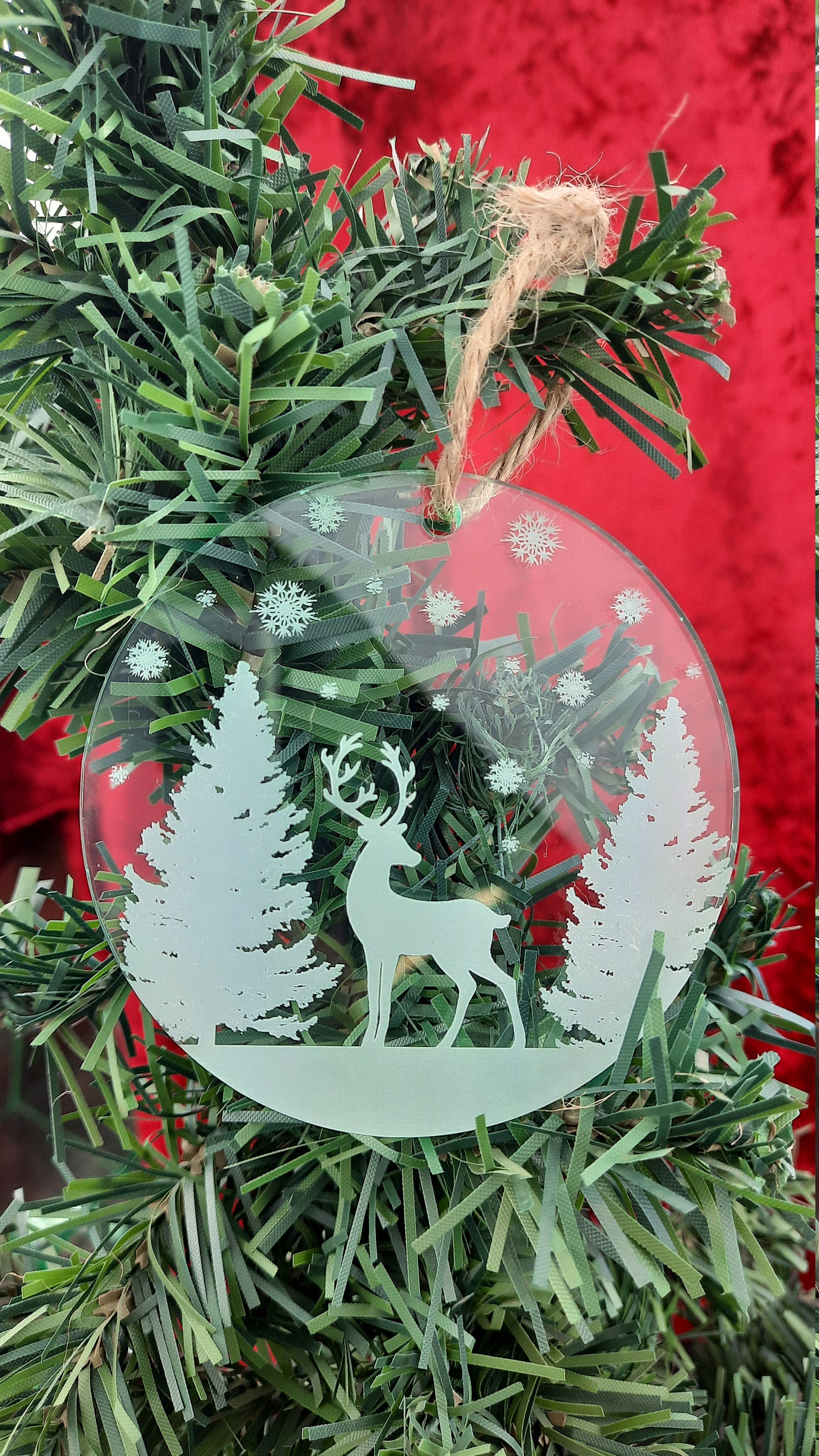 Cornice Portafoto A Forma Di Cervo Per Albero Di Natale – 6,3 Cm – Rossa 2024