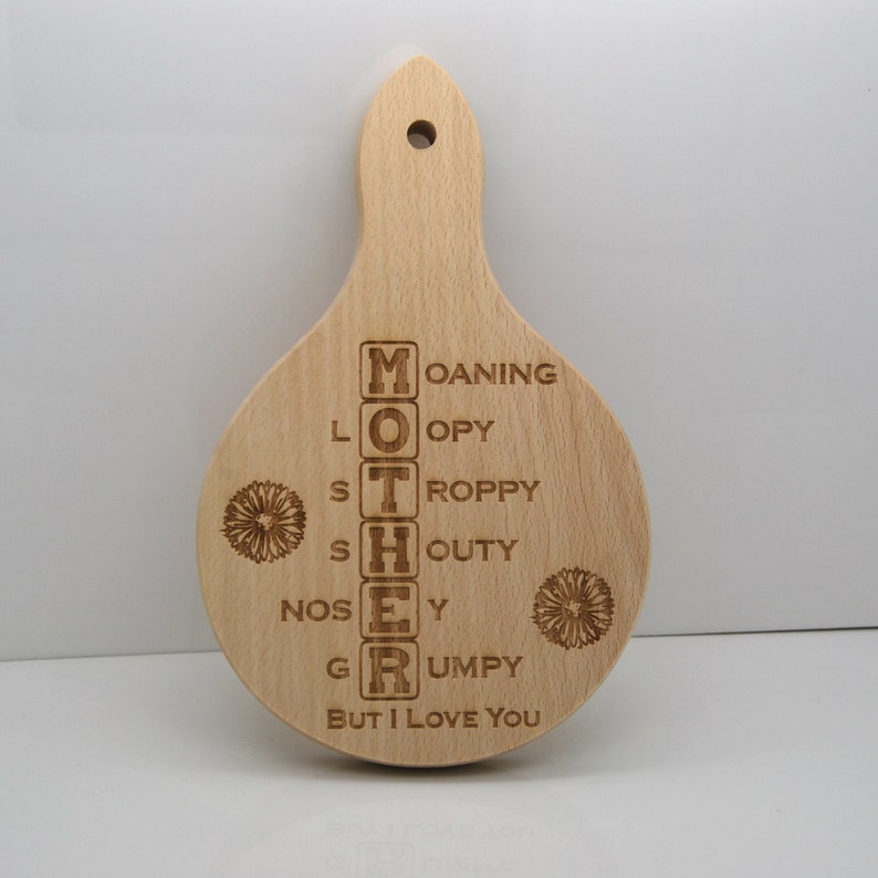 Laser Engraved Chopping Board Mothers Day Great gift! Board Funny Mother/'s Are..