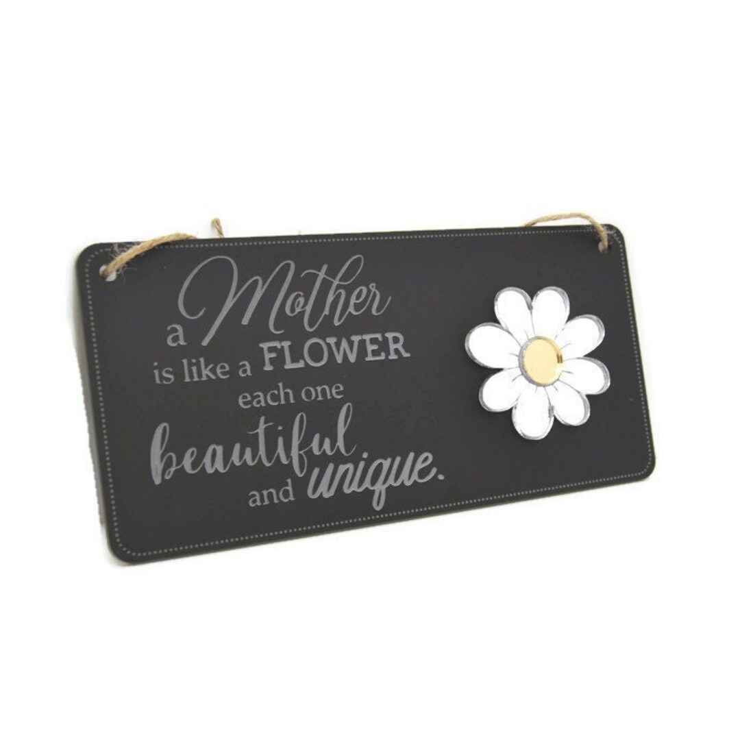 3D Sign Flower Sign Laser Engraved Perspex Plaque Home Etsy