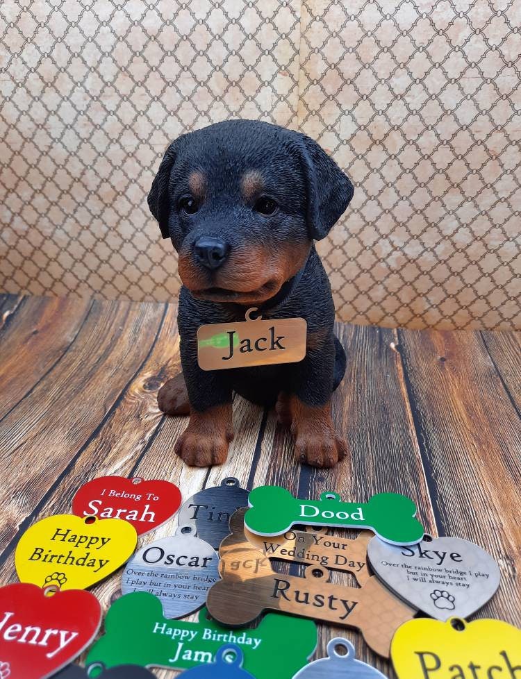 Vivid Arts Real Life Rottweiler Puppy Dog With Personalised - Etsy