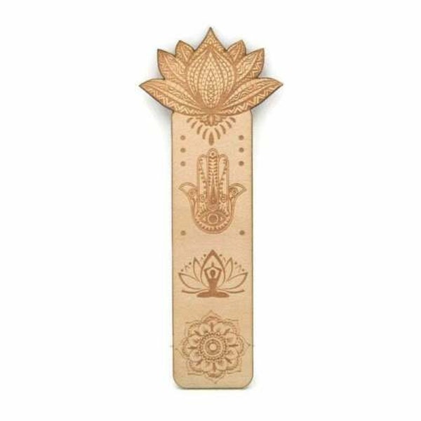 Yoga laser Engraved Wooden Bookmark