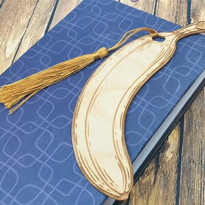 Banana Laser Engraved Banana Wooden Bookmark image 2