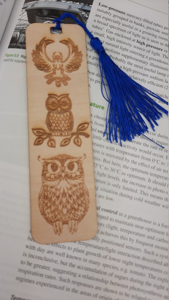 Bookmark - PERSONALIZED Great Horned Owl - Birch wood Bookmark - PERSONALIZED Great Horned Owl - Birch wood