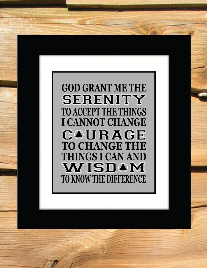serenity prayer aa recovery gifts sobriety gift al anon 2 etsy
