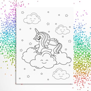 Magical Unicorn Coloring Page Printable Colouring Pages Coloring Sheets ...