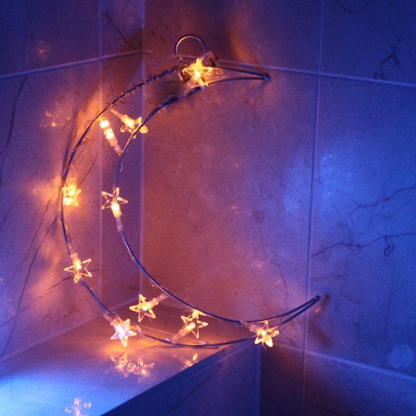 Kinderzimmer Mondlicht, Kids Room decor, romantische Beleuchtung, Lichterkette Mond, Mond Schlafzimmer Dekor, Kinder Nachtlicht Mond Dekor