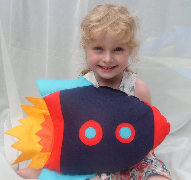 Space Rocket Pillow kids room decor boys room decor girls image 2