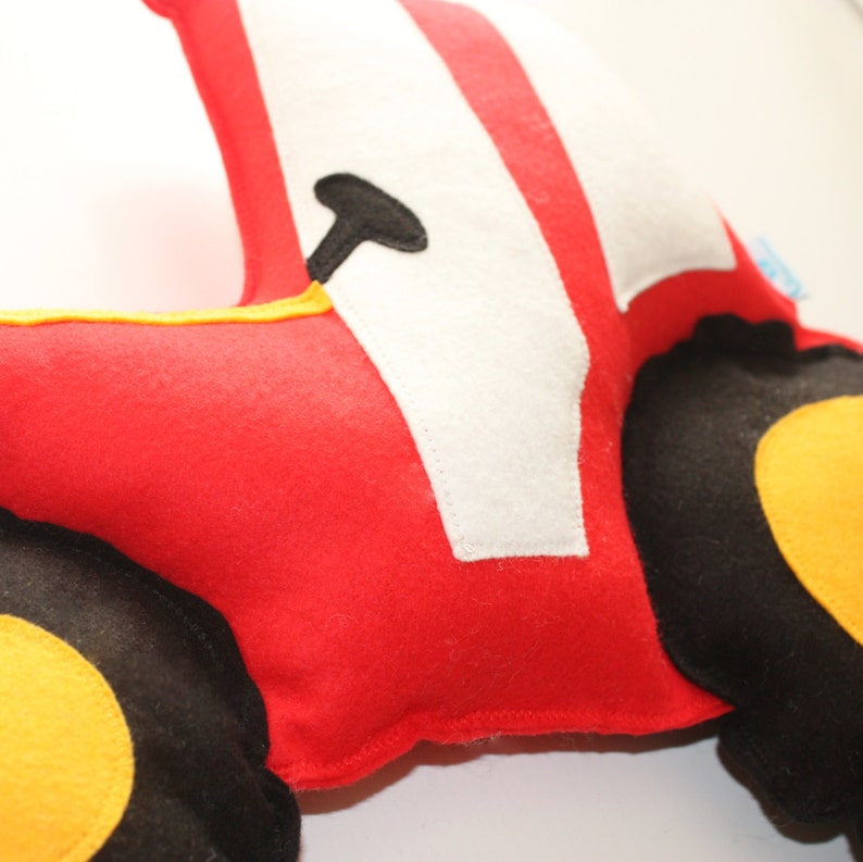 Felt Tractor Cushion farm decor farmyard vehicle theme image 1
