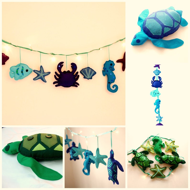 Blue Sea turtle fairy lights   sea turtle theme turtle room image 4