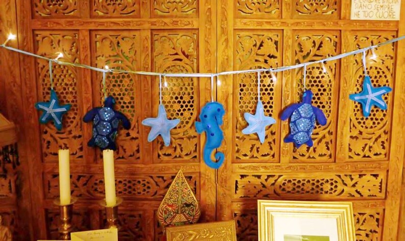 Blue Sea turtle fairy lights   sea turtle theme turtle room image 3