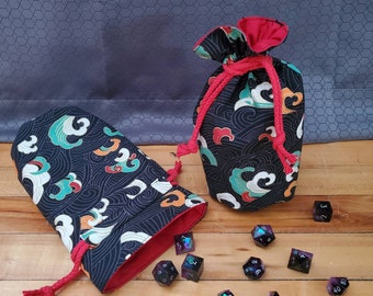 Japanese Wave Dice Bag/ Bag of Holding