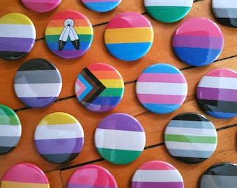 Pride Flag LGBTQ+ 1 3/4" Button(s)