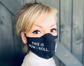 Golf How I Roll Washable Face Mask with Nose Wire / Breathable Filter Pocket (Filter Included) - Facial Protection Mask - Fast Shipping