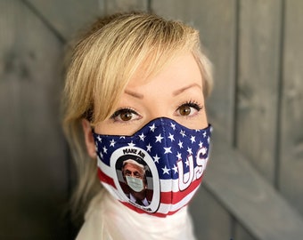 MAGA Air Trump Mask Washable Face Mask with Nose Wire / Breathable Filter Pocket (Filter Included) - Facial Protection Mask - Fast Shipping