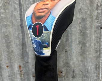 Tiger Woods Mug Shot Head Cover With Car Crash
