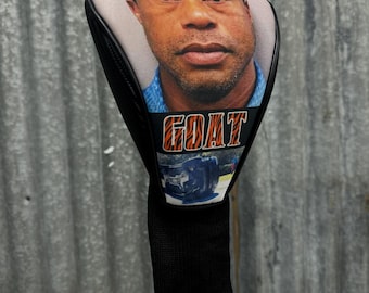 Tiger Woods GOAT Mug Shot With Car Crash