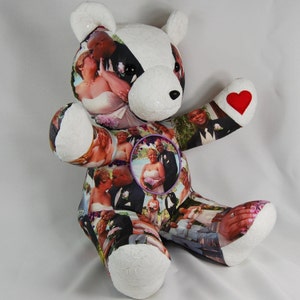 Personalized Wedding Lace Photo Teddy Bear