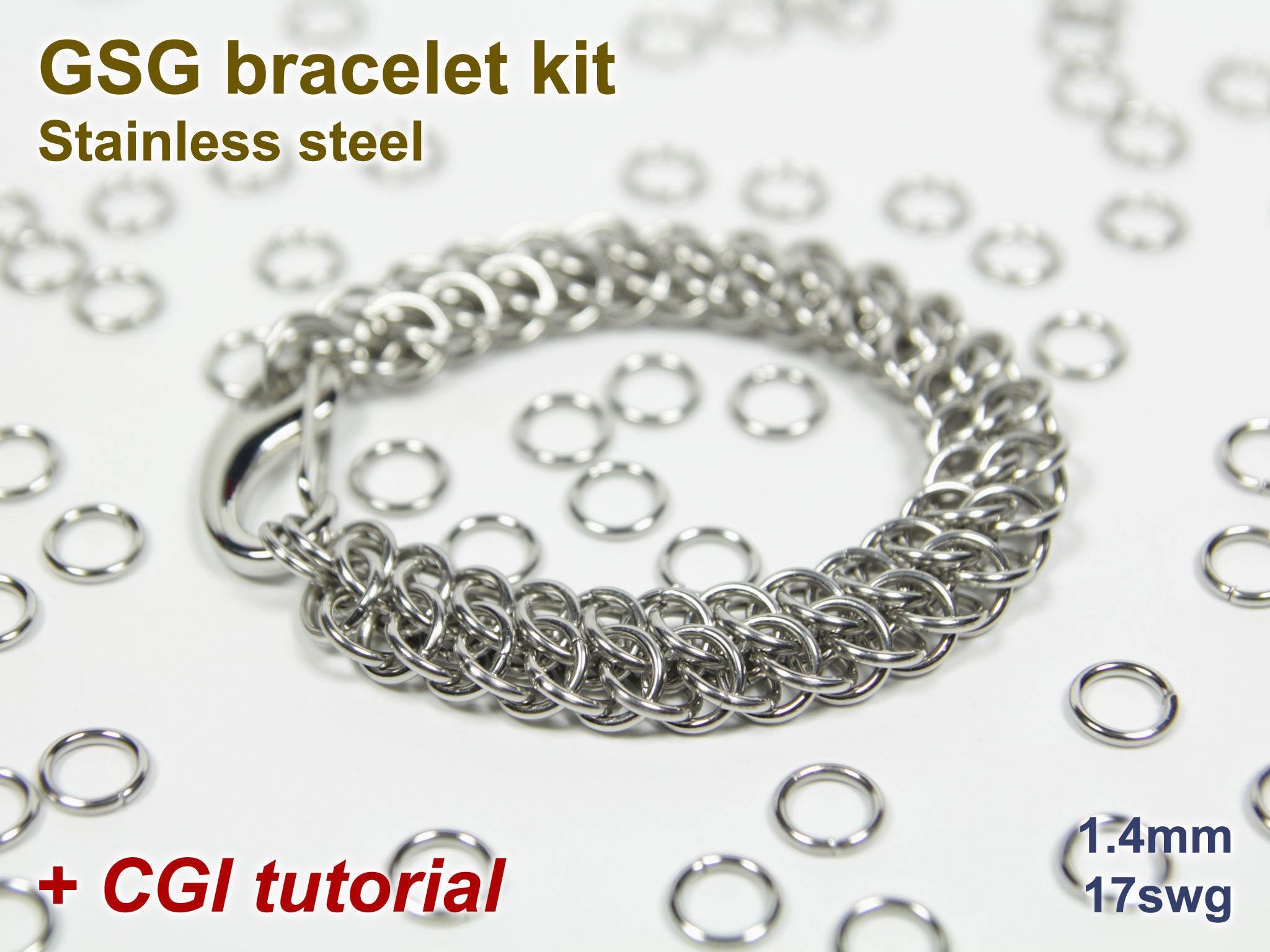 GSG Bracelet Kit Chainmaille Kit Stainless Steel Chainmail Etsy
