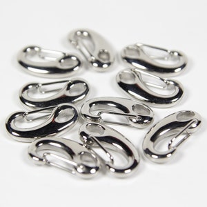 10pcs 26mm Stainless Steel Lobster Clasps, Bracelet Clasps, Claw Clasps, Key Clips, Chainmail Clasps, Paracord Clasp, Spring Clip, 316 image 1