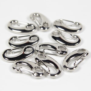 10pcs 26mm Stainless Steel Lobster Clasps, Bracelet Clasps, Claw Clasps, Key Clips, Chainmail Clasps, Paracord Clasp, Spring Clip, 316