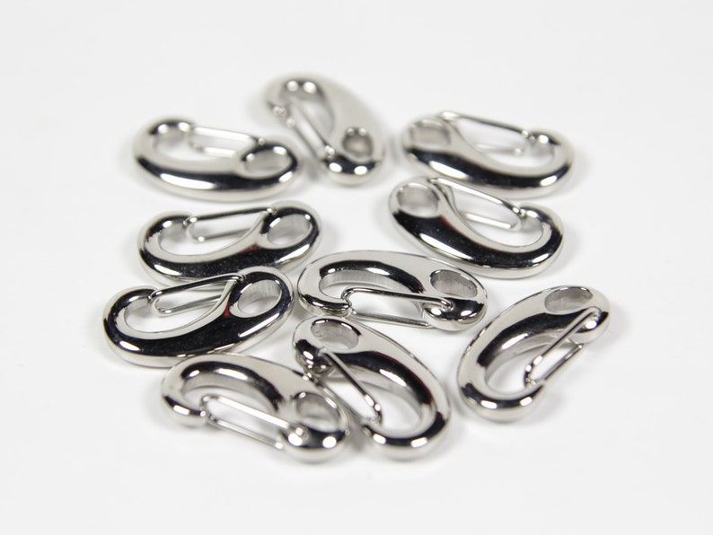 10pcs 26mm Stainless Steel Lobster Clasps, Bracelet Clasps, Claw Clasps, Key Clips, Chainmail Clasps, Paracord Clasp, Spring Clip, 316 image 1