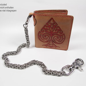 Byzantine-3 Geldbörse Kette, Edelstahl, Geldbeutel Kette, Chainmaille, Hosenkette, Brieftasche Kette, Geldbörsenkette, Biker Wallet