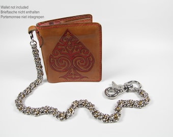 Captured Bead Box Wallet Chain, Stainless Steel, Chainmaille Biker Wallet Chain, Chainmail Chain, Trouser Chain, Biker Chain Belt