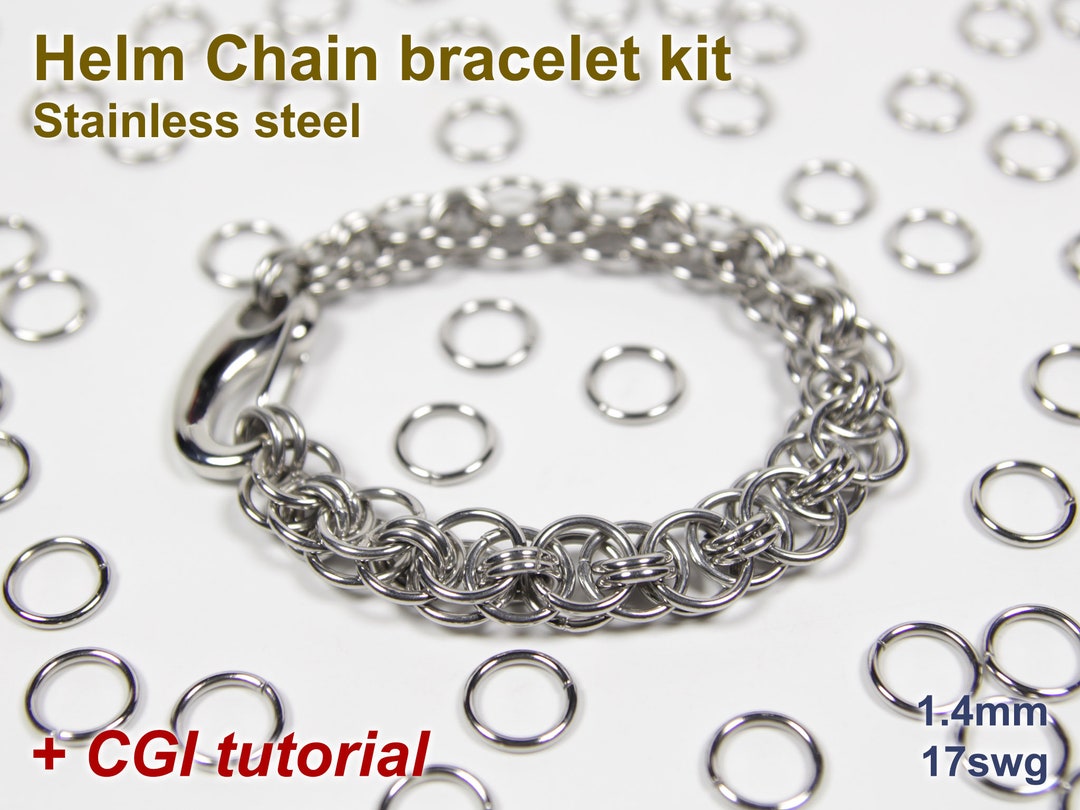 Flat Full Persian 5 in 1 Bracelet Kit, Chainmaille Kit, Stainless Steel, Chainmail  Kit, Jump Rings, Lobster Clasp, Chainmail Tutorial 
