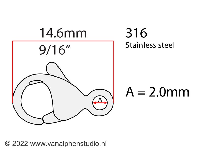 50 stuks 100 stuks 15mm Rvs Karabijnslotjes, Armband Sluitingen, Rvs Slotjes, Armband Slotjes, Veersluiting, Maliën, Kleine Slotjes afbeelding 3