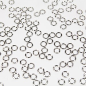 7.5x1.4mm, Stainless Steel Jump Rings, Machine Cut, Chainmaille Rings, Stainless Steel Jumprings, Chainmail Rings, Chain Maille Supplies image 2