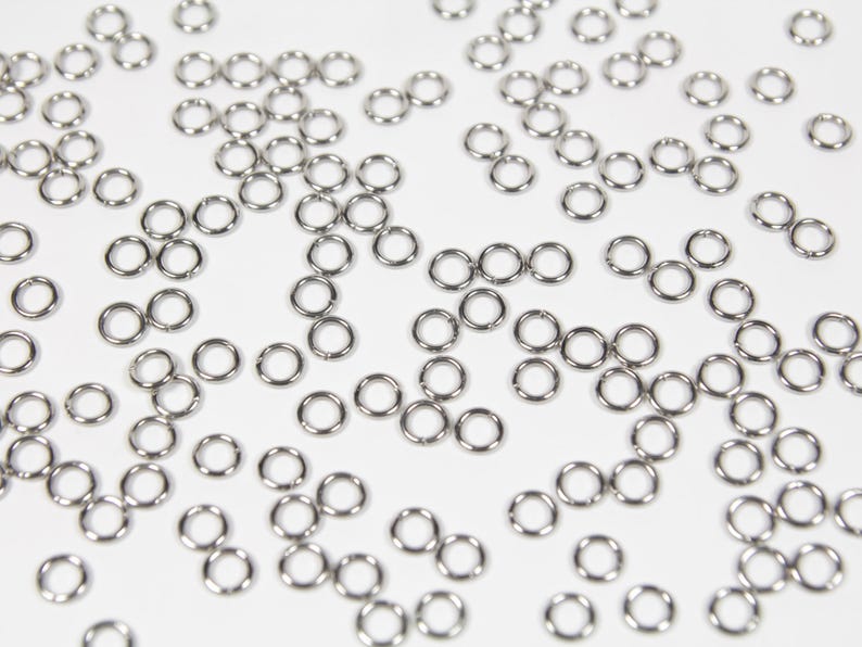 7.5x1.4mm, Stainless Steel Jump Rings, Machine Cut, Chainmaille Rings, Stainless Steel Jumprings, Chainmail Rings, Chain Maille Supplies image 2