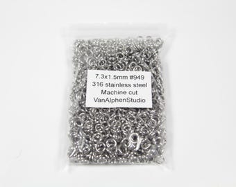 7.3x1.5mm, Stainless Steel Jump Rings, Machine Cut, Chainmaille Rings, Stainless Steel Jumprings, Chainmail Rings, Chain Maille Supplies