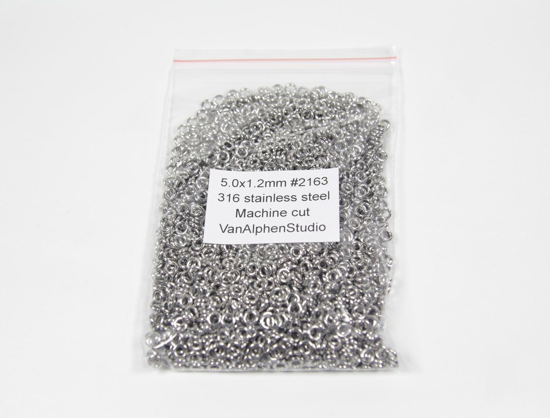 5.0x1.2mm, Stainless Steel Jump Rings, Machine Cut, Chainmaille Rings ...