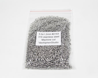 5.0x1.2mm, Stainless Steel Jump Rings, Machine Cut, Chainmaille Rings, Stainless Steel Jumprings, Chainmail Rings, Chain Maille Supplies