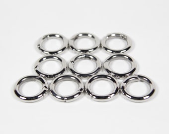 10pcs 20mm Stainless Steel Key Clasps, Bracelet Clasps, Spring Ring Clasps, Chainmail Clasps, Paracord Clasp, Spring Clips, Donut Clasps