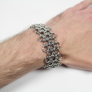 Bracelet japonais 12 en 2, bracelet en cotte de mailles, acier inoxydable, bracelet en cotte de mailles, bracelet en cotte de mailles, bracelet pour homme, bijoux pour homme