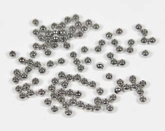 Perles en acier inoxydable, 4x3 mm, 3x2,5 mm, fournitures de cotte de mailles, Perles en cotte de mailles