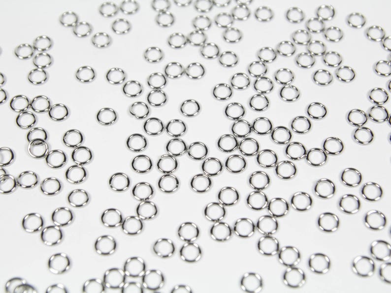 7.0x1.2mm, Stainless Steel Jump Rings, Machine Cut, Chainmaille Rings, Stainless Steel Jumprings, Chainmail Rings, Chain Maille Supplies image 2