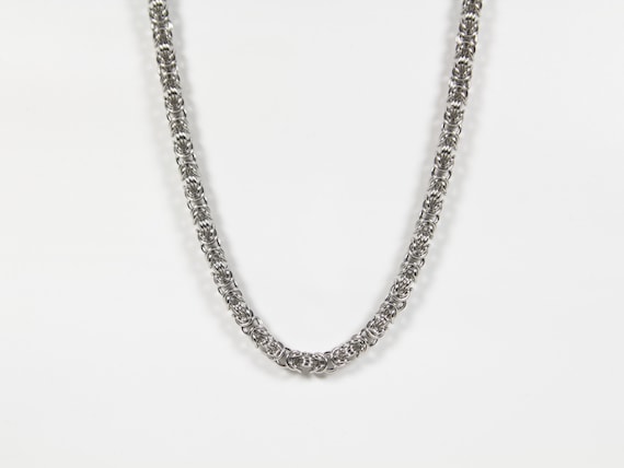 Byzantine-3 Necklace, Chainmaille Necklace, Stainless Steel, Byzantine Necklace, Chainmail, Chain Maille, Mens Necklace, Mens Jewelry