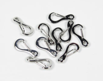 10pcs 21mm Stainless Steel Key Hook Clasps, Bracelet Clasps, Claw Clasps, Lobster Clasps, Chainmail Clasps, Paracord Clasp, Spring Clip