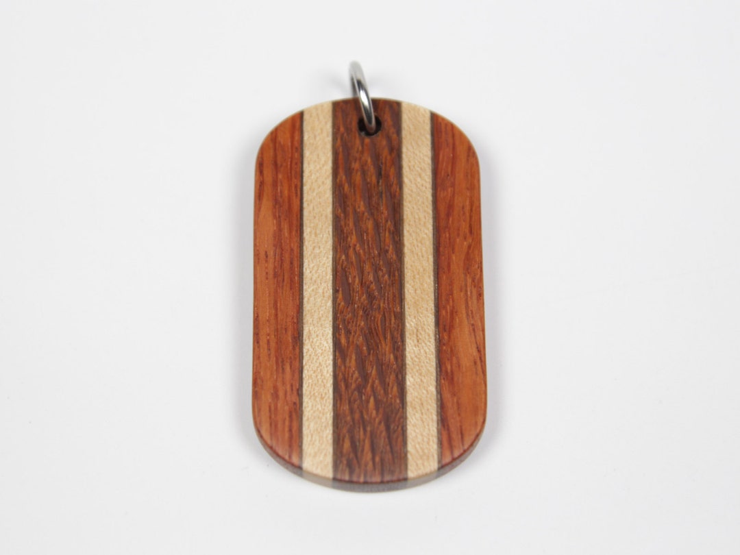 Mosaic Dog Tag Wooden Dog Tag Wood Dog Tag Orange Dog Tag Etsy
